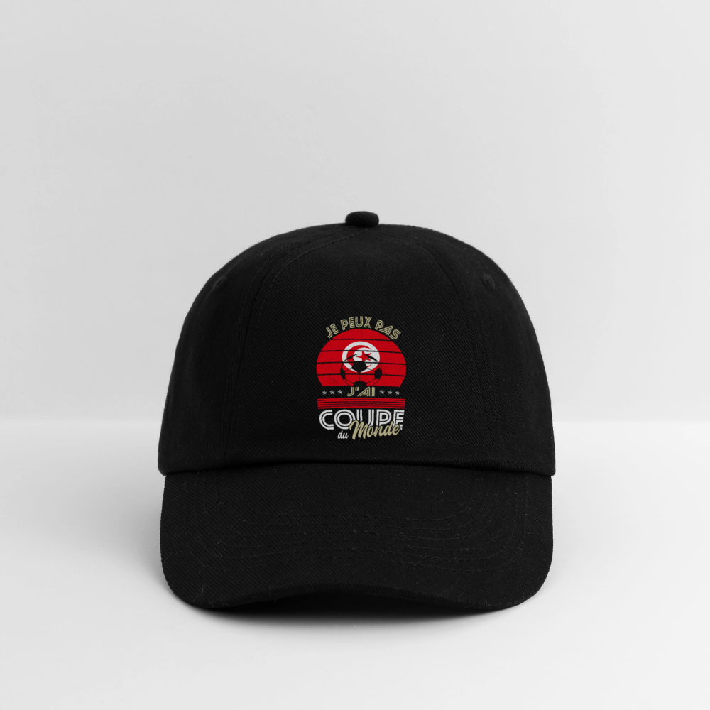 Casquette classique - Je peux pas j'ai Coupe du Monde - Tunisie - noir/noir