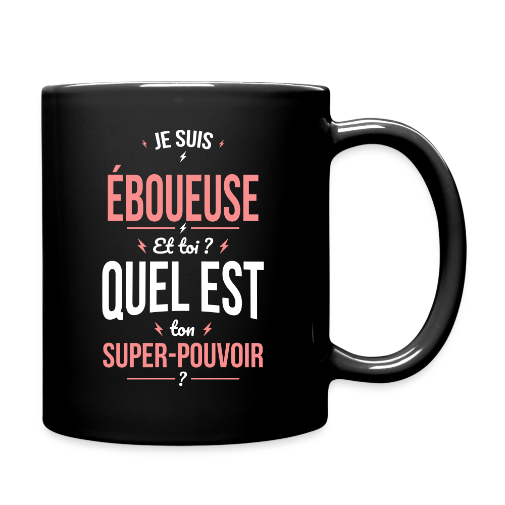 Mug uni - Je suis éboueuse - Super-pouvoir - noir