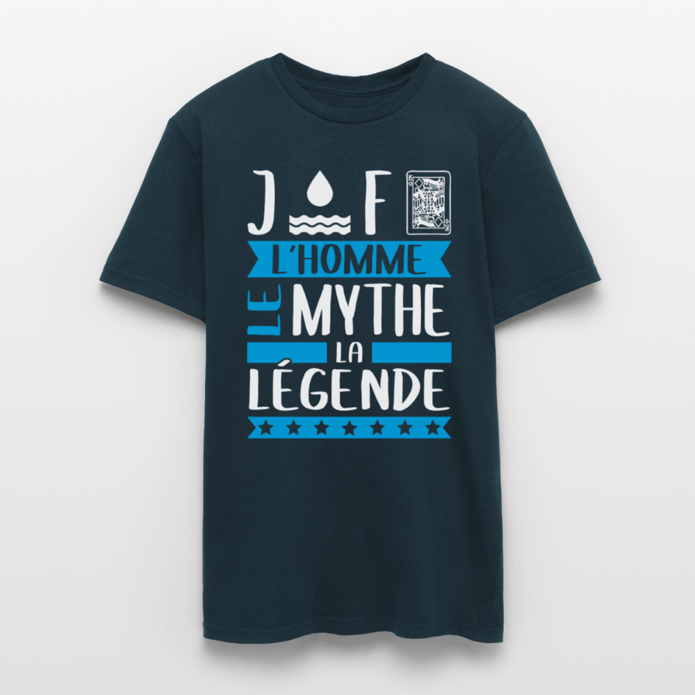 T-shirt homme Geoffroy rébus – L’homme, le mythe, la légende - marine