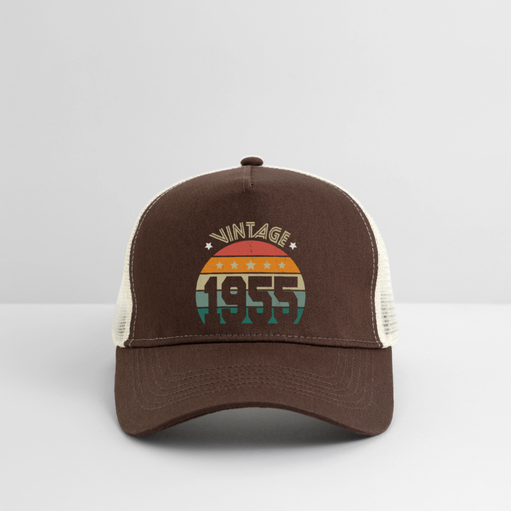Casquette Trucker - Anniversaire 70 Ans - Vintage 1955 - marron/beige