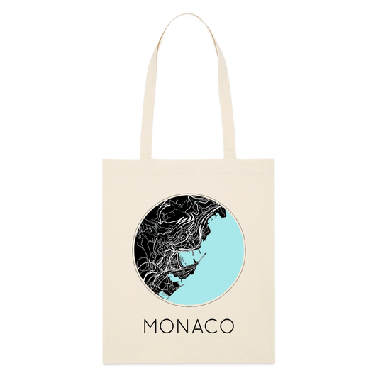 Tote Bag Monaco Bio Coloris Clair – Plan de Monaco - écru doux