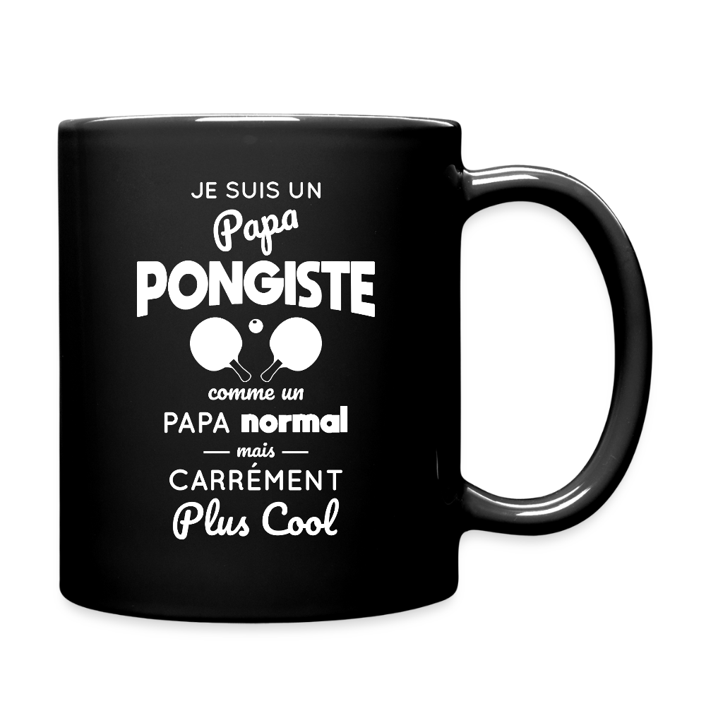 Mug uni - Papa pongiste plus cool - noir