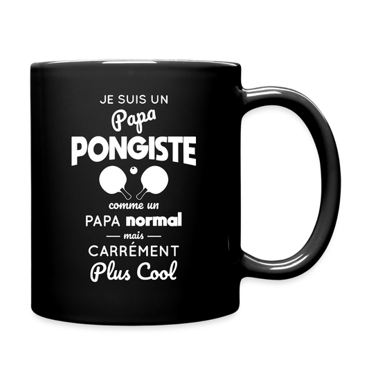 Mug uni - Papa pongiste plus cool - noir