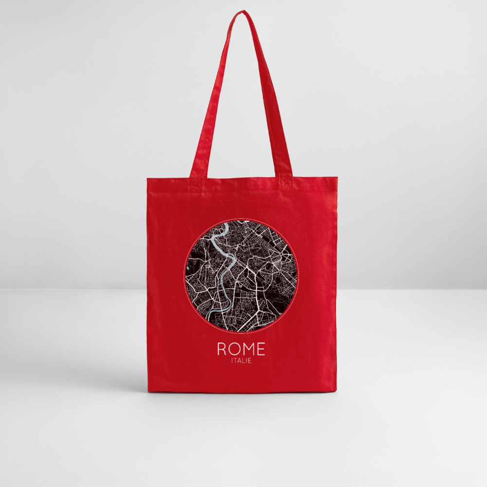 Tote Bag Rome Bio – Plan de Rome - rouge