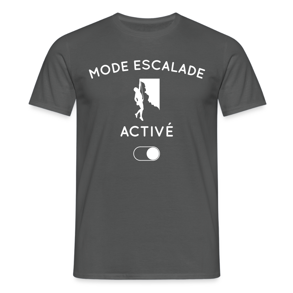 T-shirt Homme - Mode escalade activé - charbon