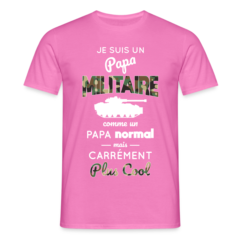 T-shirt Homme - Papa militaire plus cool - rose