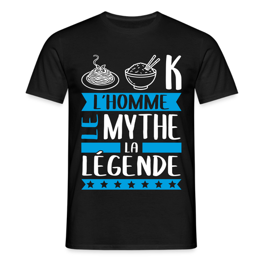 T-shirt homme Patrick rébus – L’homme, le mythe, la légende - noir