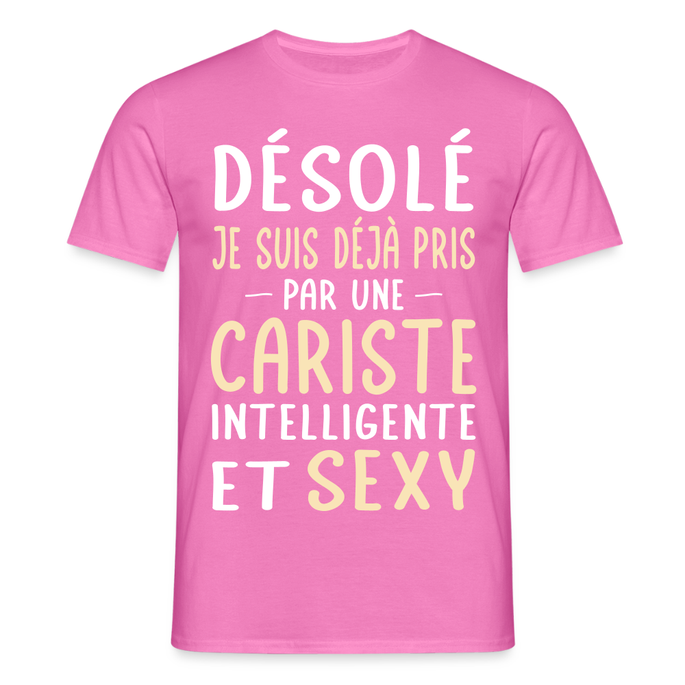 T-shirt Homme - Je suis déjà pris par une cariste intelligente et sexy - rose