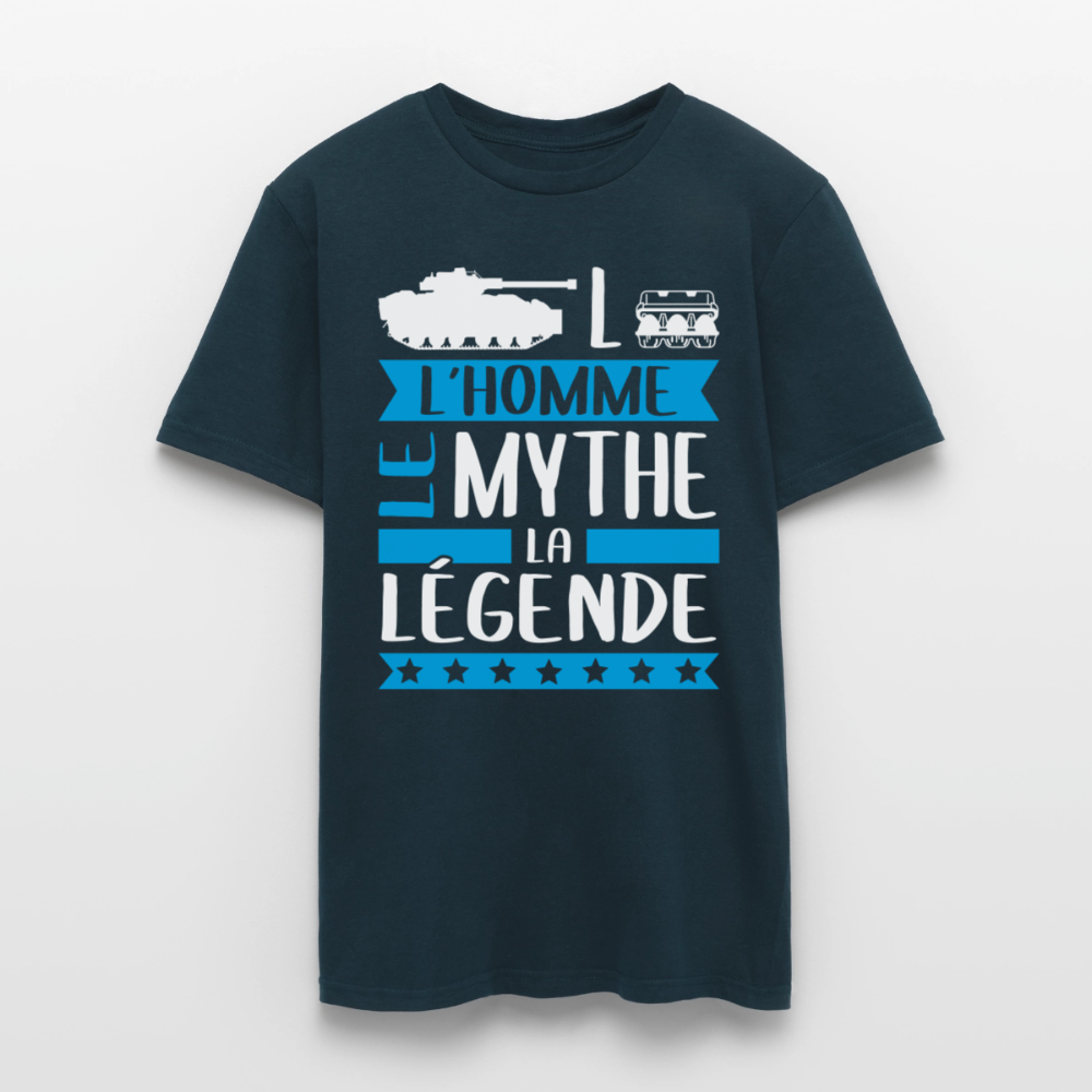 T-shirt homme Charles rébus – L’homme, le mythe, la légende - marine