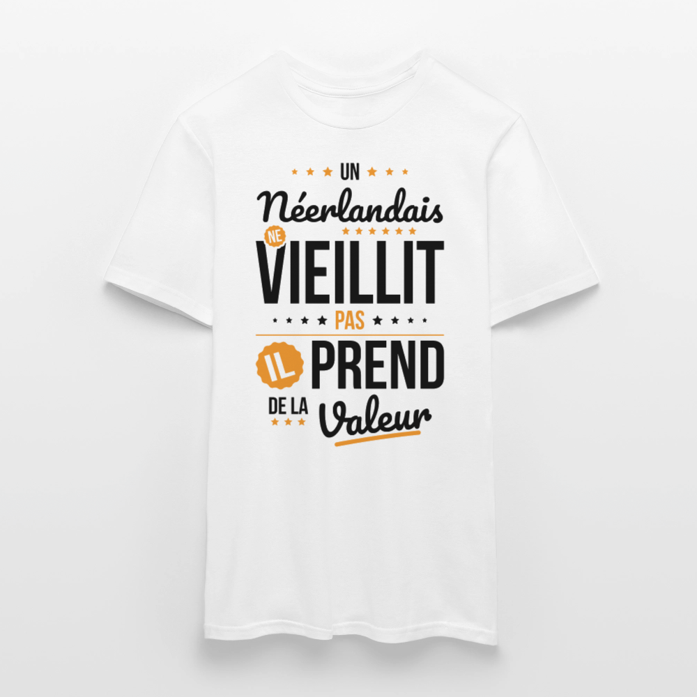 T-shirt Homme - Un Néerlandais ne vieillit pas - blanc