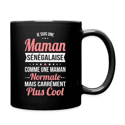 Mug uni - Maman Sénégalaise plus cool - noir