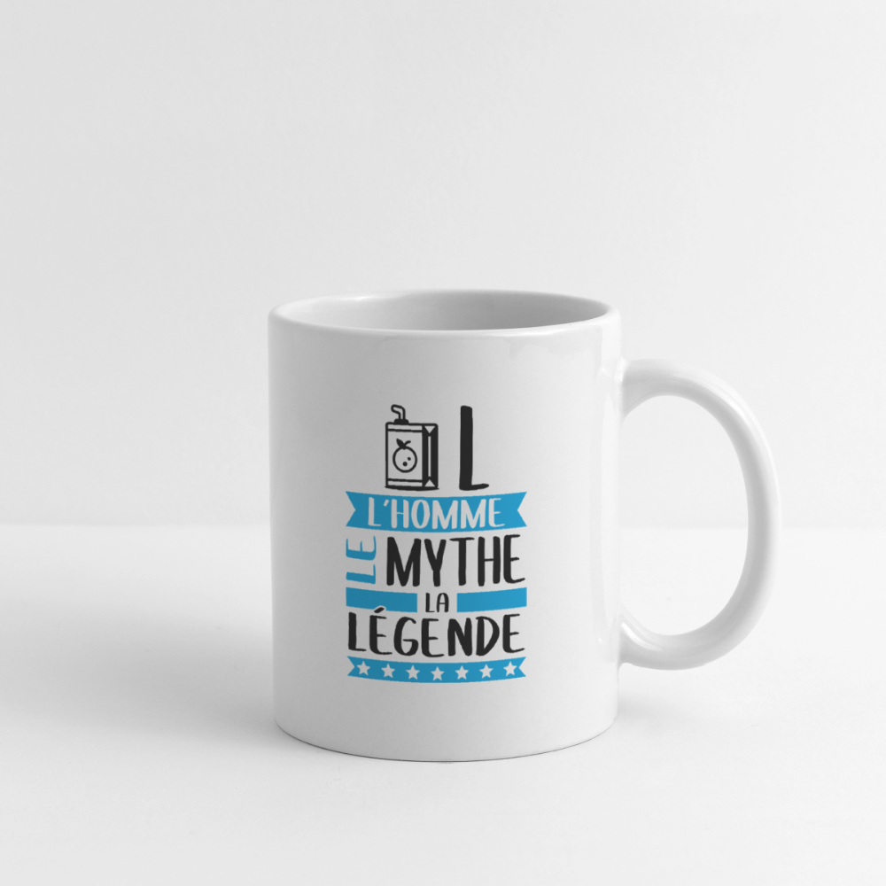 Mug blanc Jules rébus – L’homme, le mythe, la légende - blanc