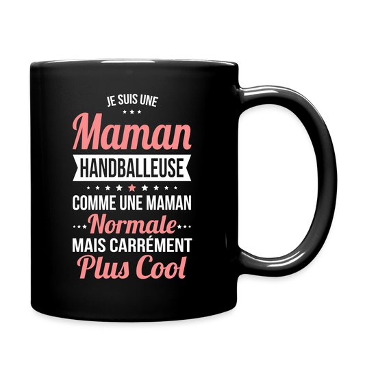 Mug uni - Maman handballeuse plus cool - noir