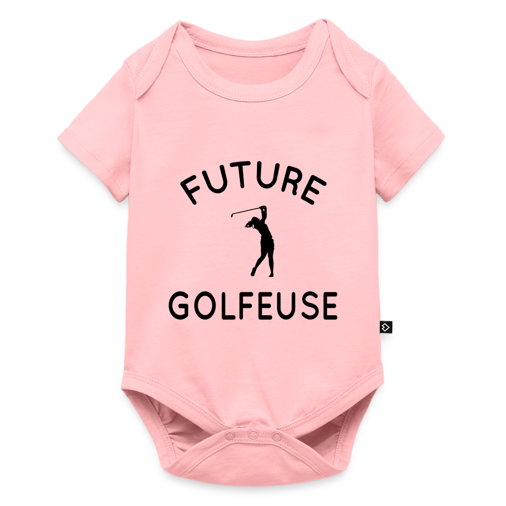Body Bébé bio manches courtes - Future golfeuse - rose