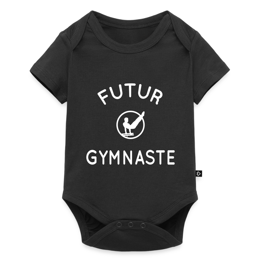 Body Bébé bio manches courtes - Futur gymnaste - noir