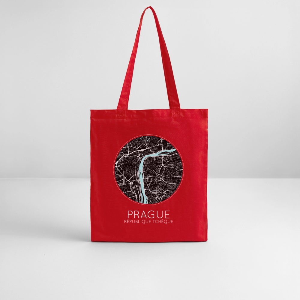 Tote Bag Prague Bio – Plan de Prague - rouge