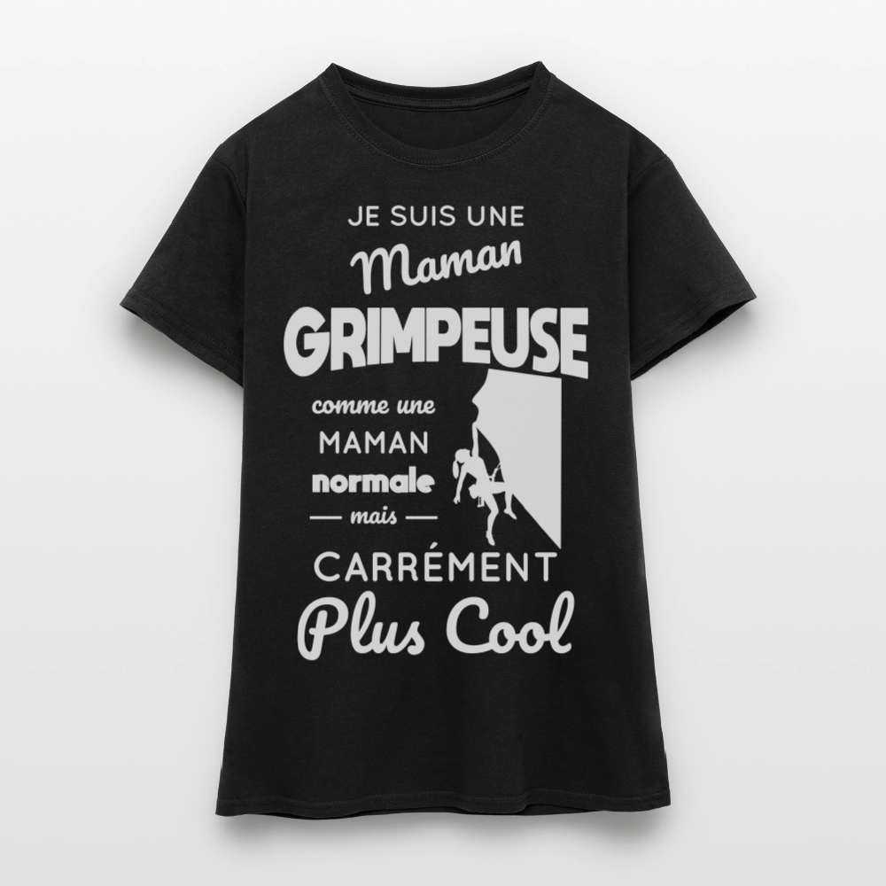 T-shirt Femme - Maman grimpeuse plus cool - noir
