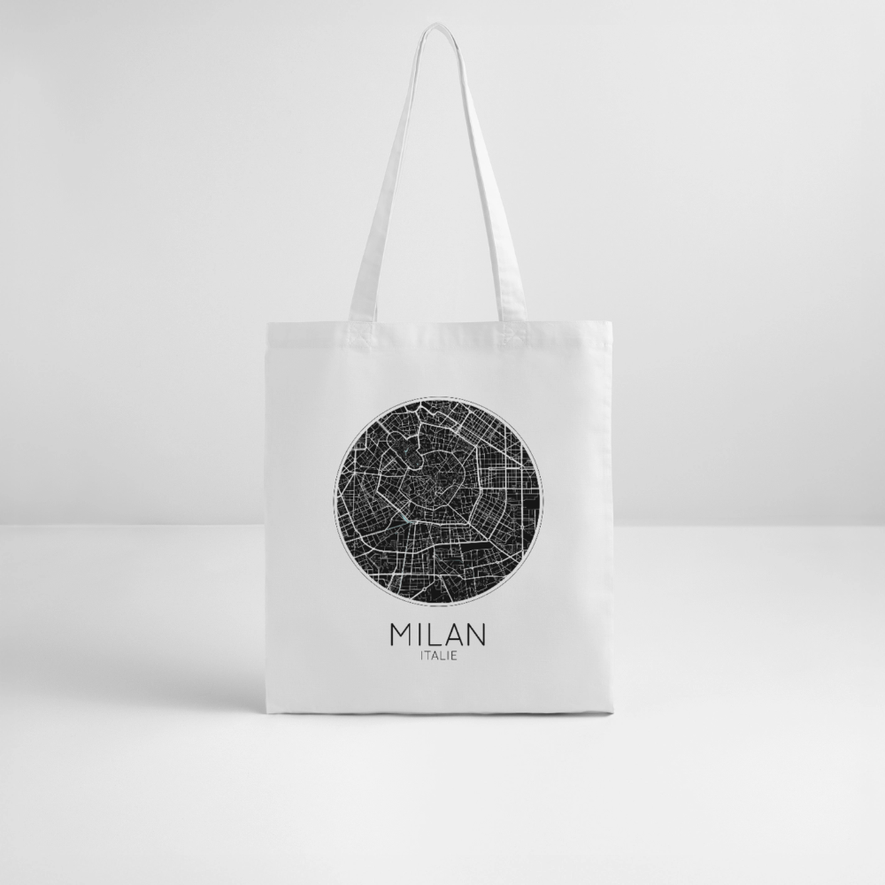 Tote Bag Milan Bio Coloris Clair – Plan de Milan - blanc
