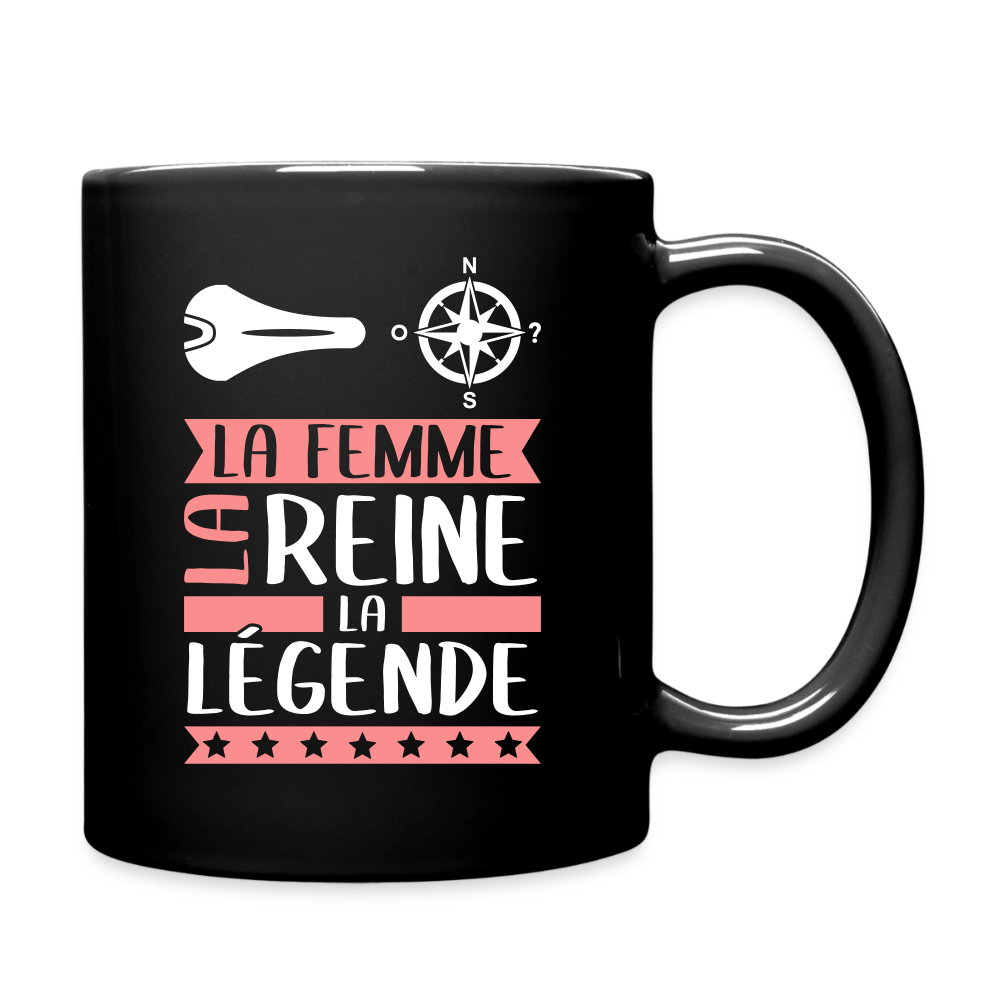 Mug uni Céleste rébus – La femme, la reine, la légende - noir