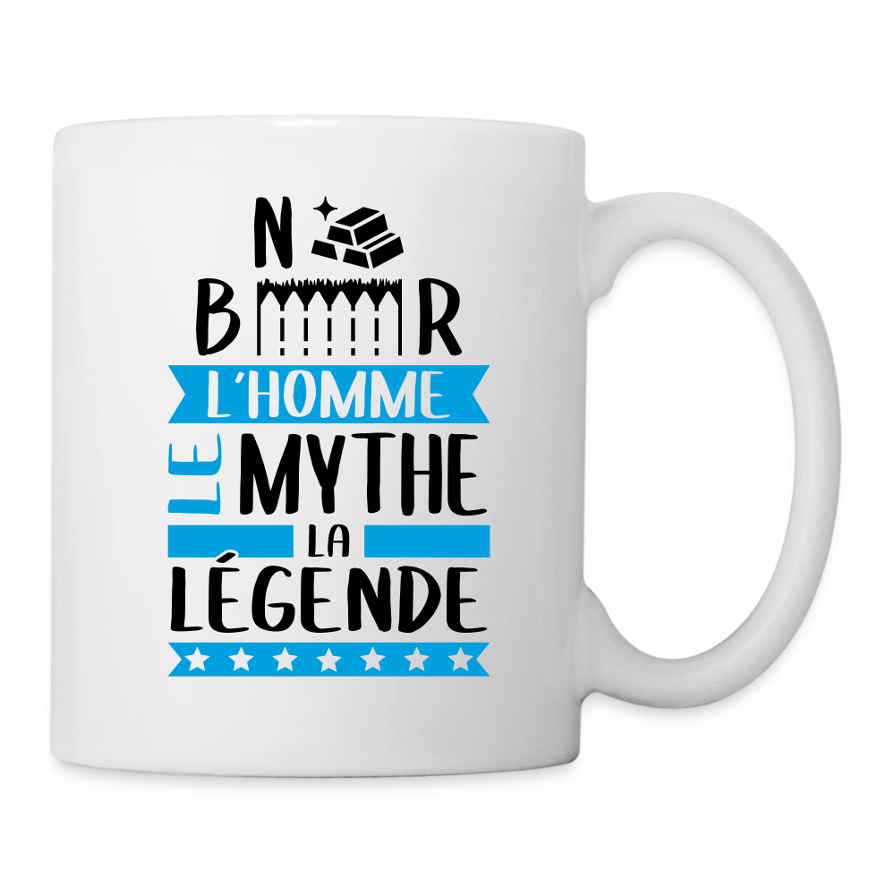 Mug blanc Norbert rébus – L’homme, le mythe, la légende - blanc