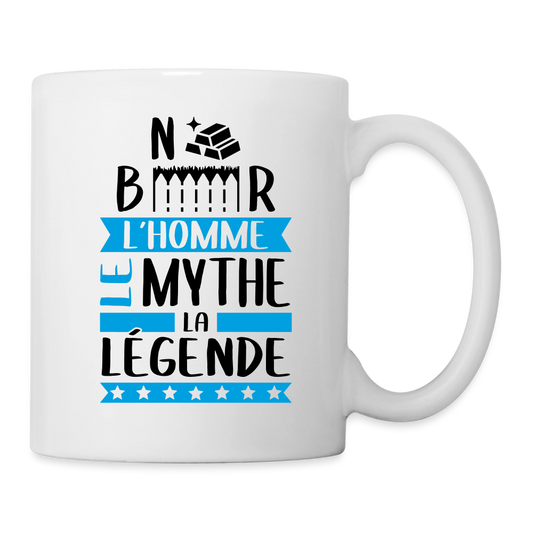 Mug blanc Norbert rébus – L’homme, le mythe, la légende - blanc