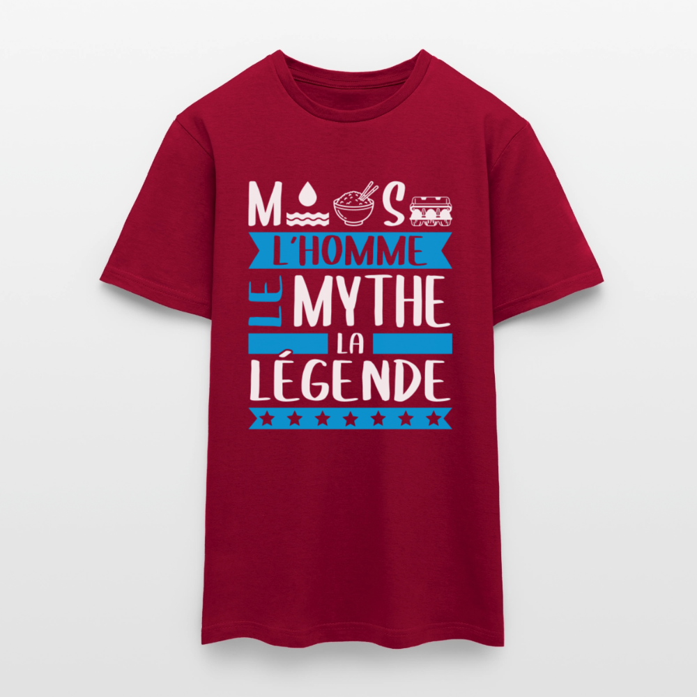 T-shirt homme Maurice rébus – L’homme, le mythe, la légende - rouge brique