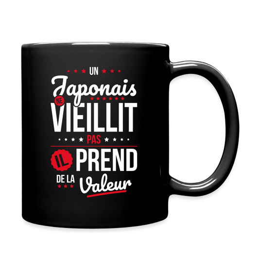Mug uni - Un Japonais ne vieillit pas - noir
