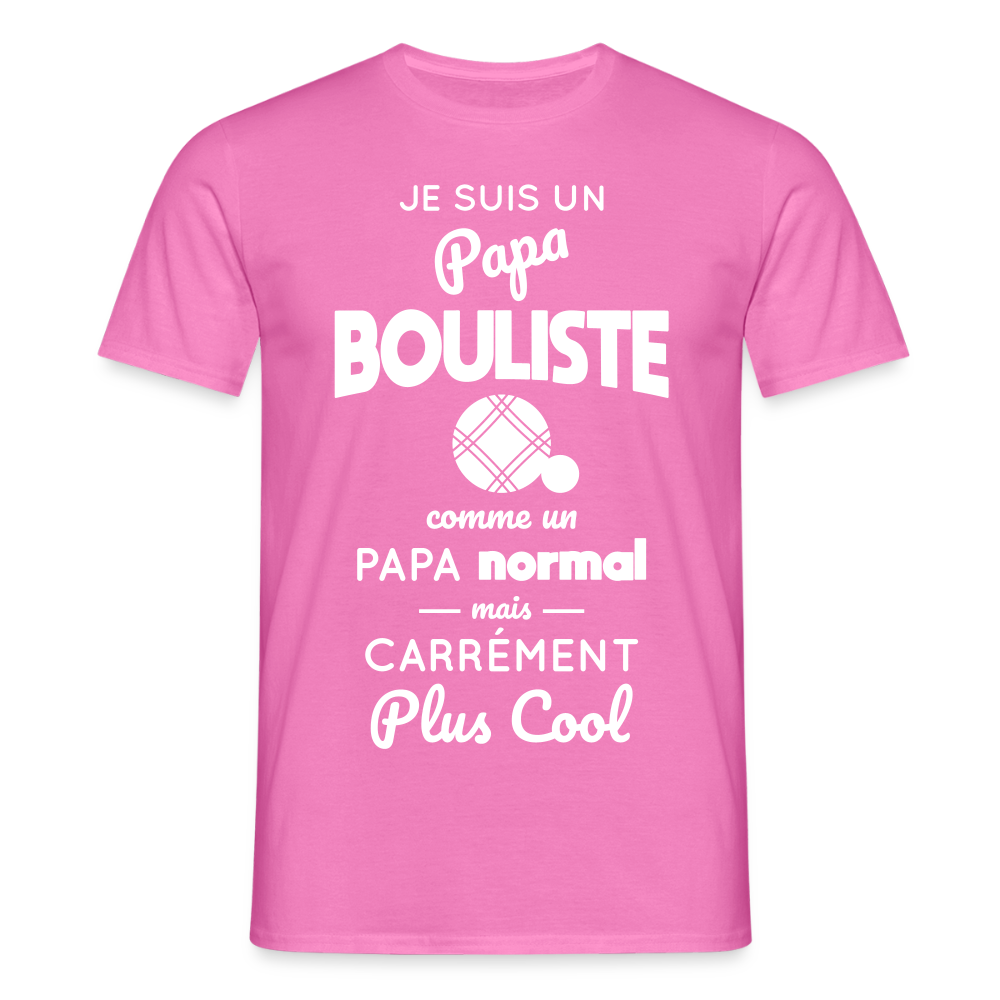 T-shirt Homme - Papa bouliste plus cool - rose