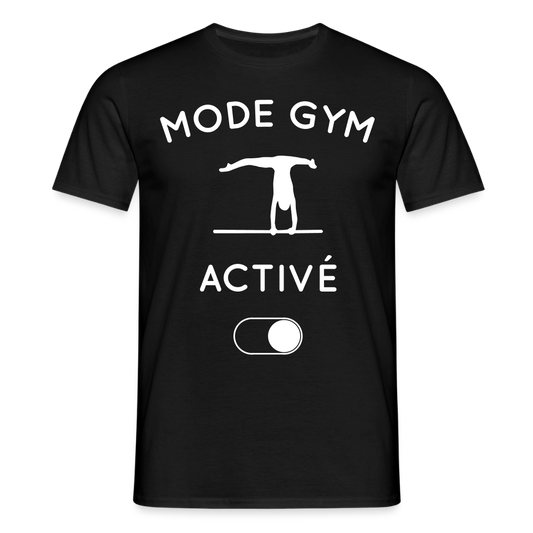 T-shirt Homme - Mode gym activé - noir