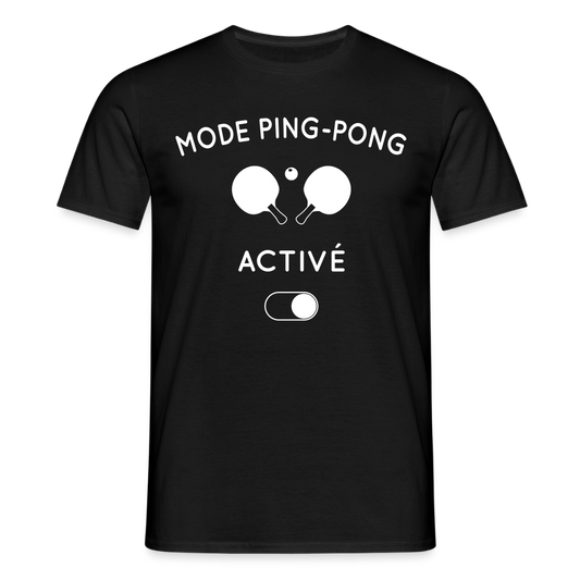 T-shirt Homme - Mode ping-pong activé - noir