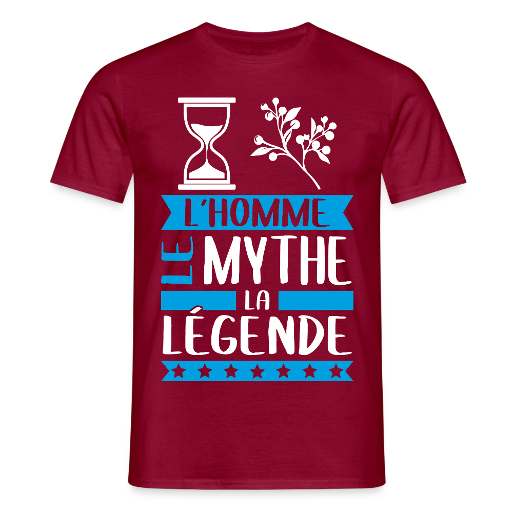 T-shirt homme Tanguy rébus – L’homme, le mythe, la légende - rouge brique