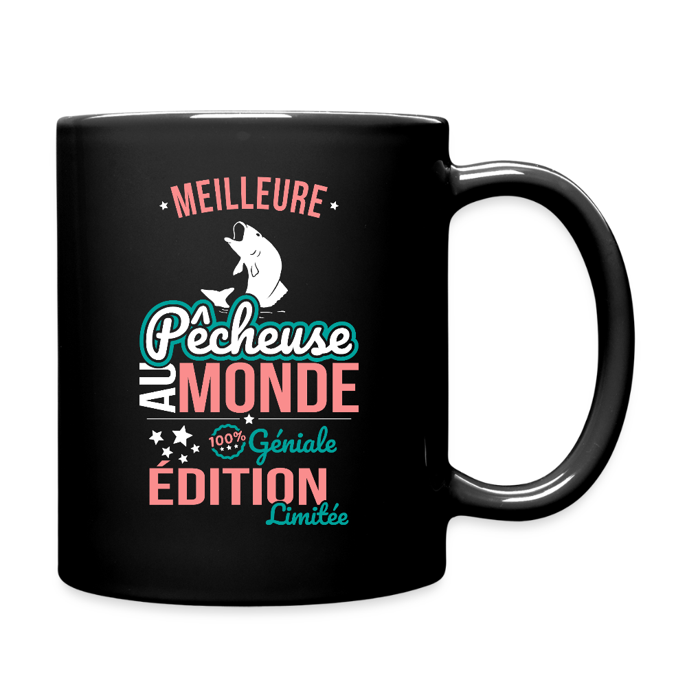 Mug uni - Meilleure Pêcheuse au monde - 100% géniale - noir