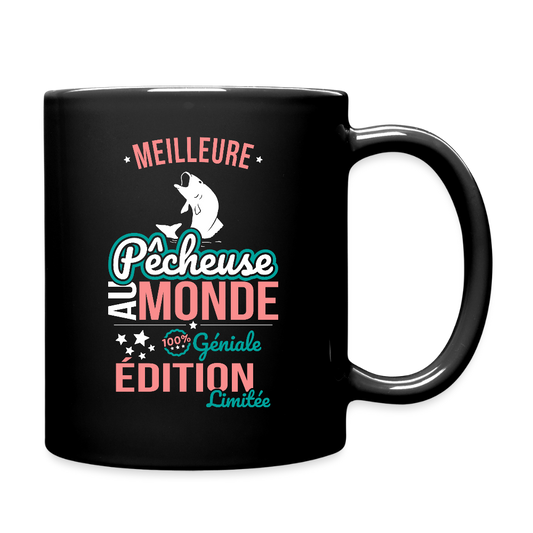 Mug uni - Meilleure Pêcheuse au monde - 100% géniale - noir