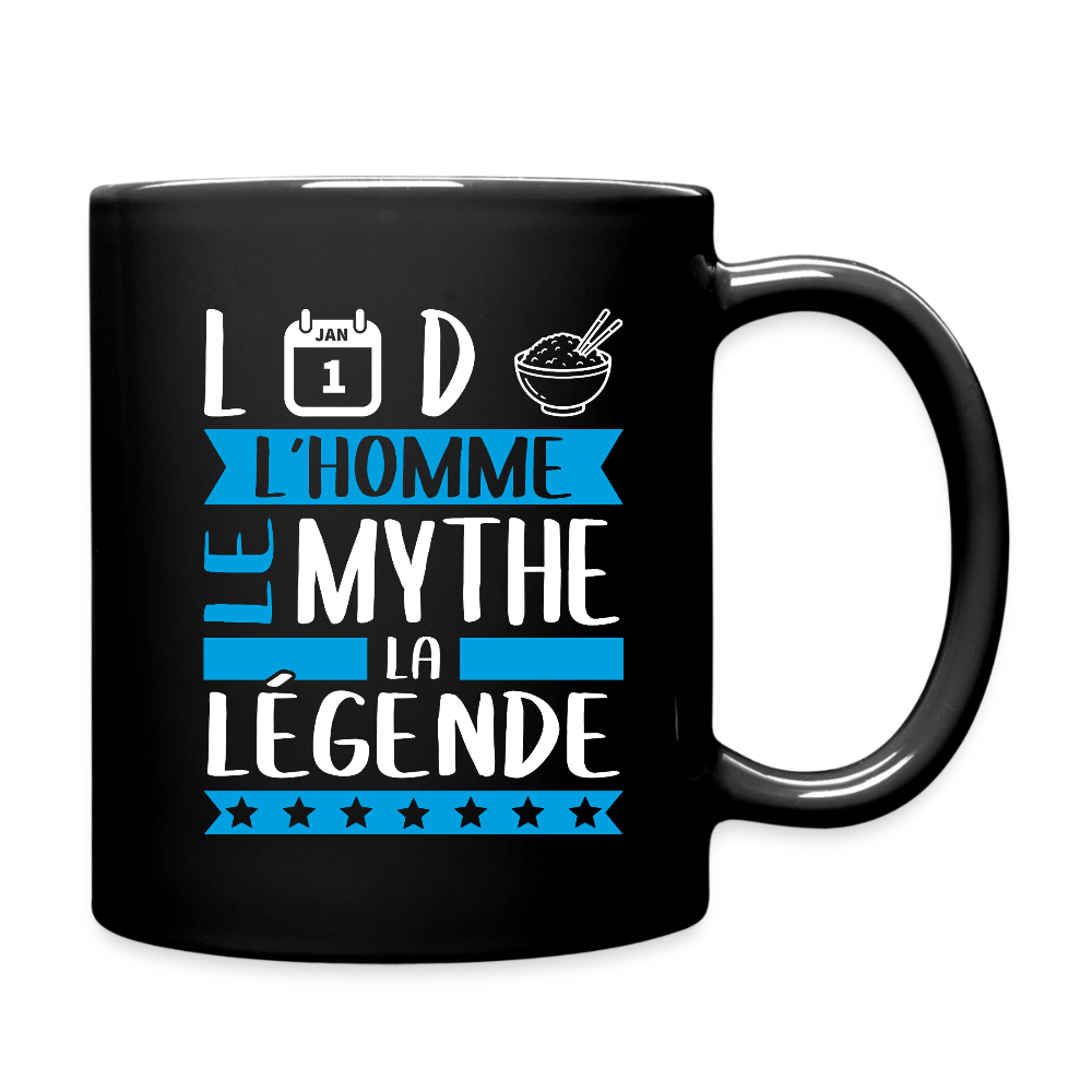 Mug uni Landry rébus – L’homme, le mythe, la légende - noir