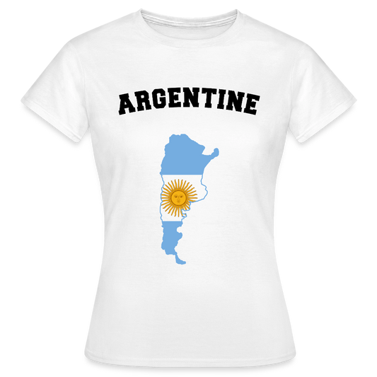 T-shirt Femme coloris clair - Argentine - blanc