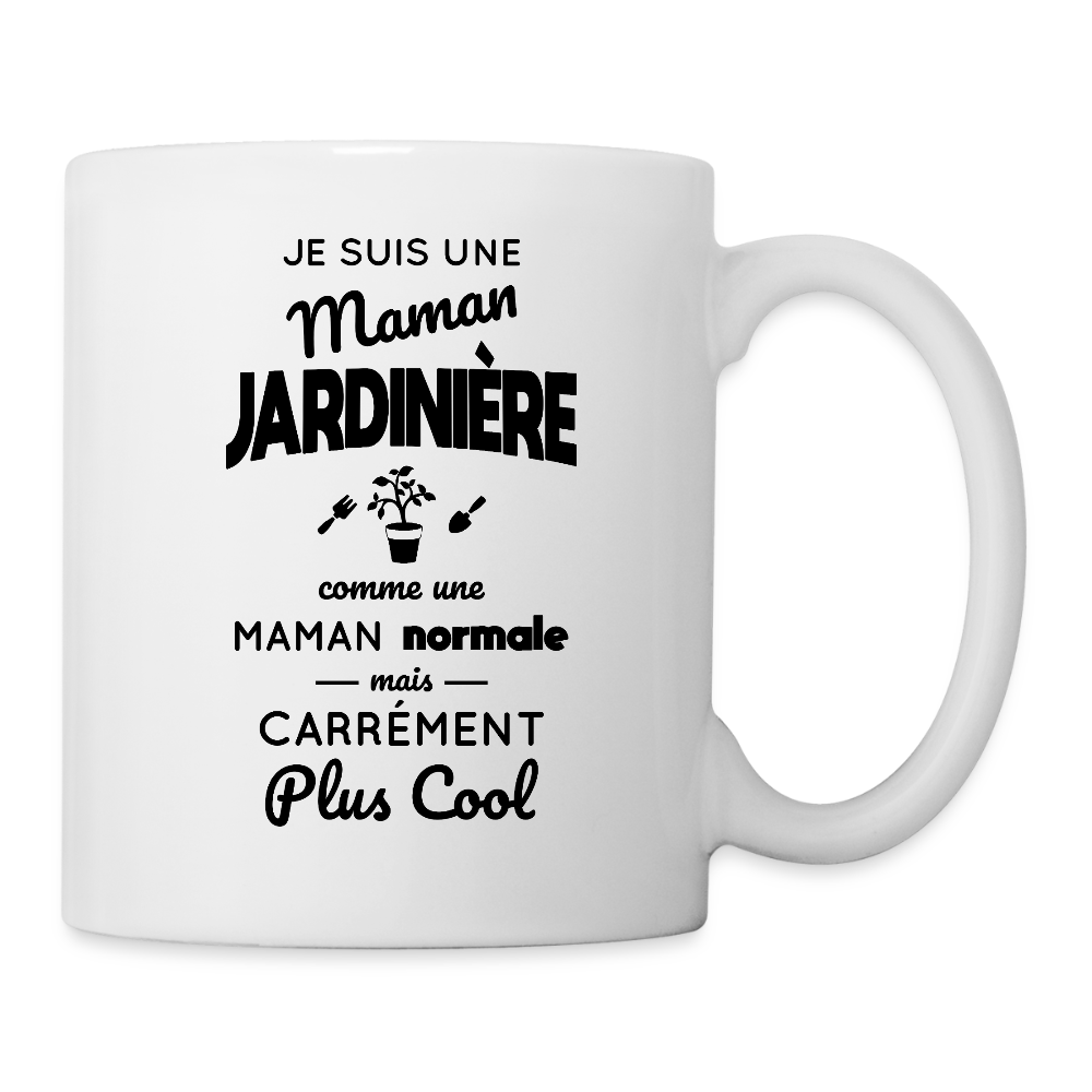 Mug blanc - Maman jardinière plus cool - blanc