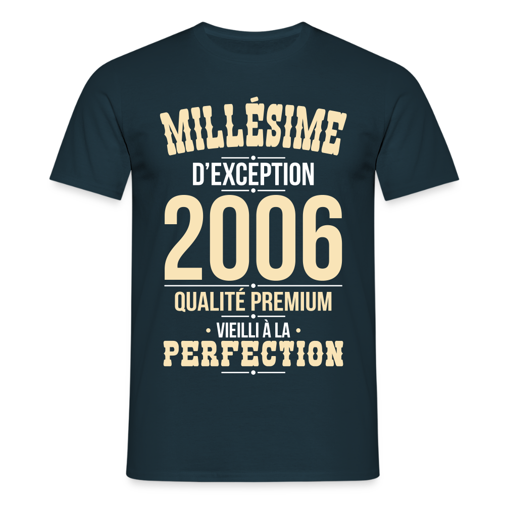 T-shirt Homme - Anniversaire 19 Ans - Millésime 2006 - marine
