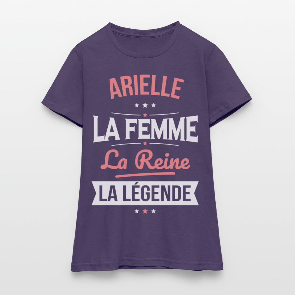 T-shirt Femme - Arielle - la Femme - la Reine - la Légende - violet foncé