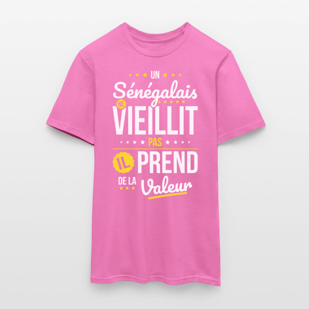 T-shirt Homme - Un Sénégalais ne vieillit pas - rose