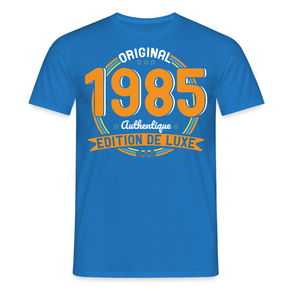T-shirt Homme - Anniversaire 40 Ans - Original 1985 Authentique - bleu royal