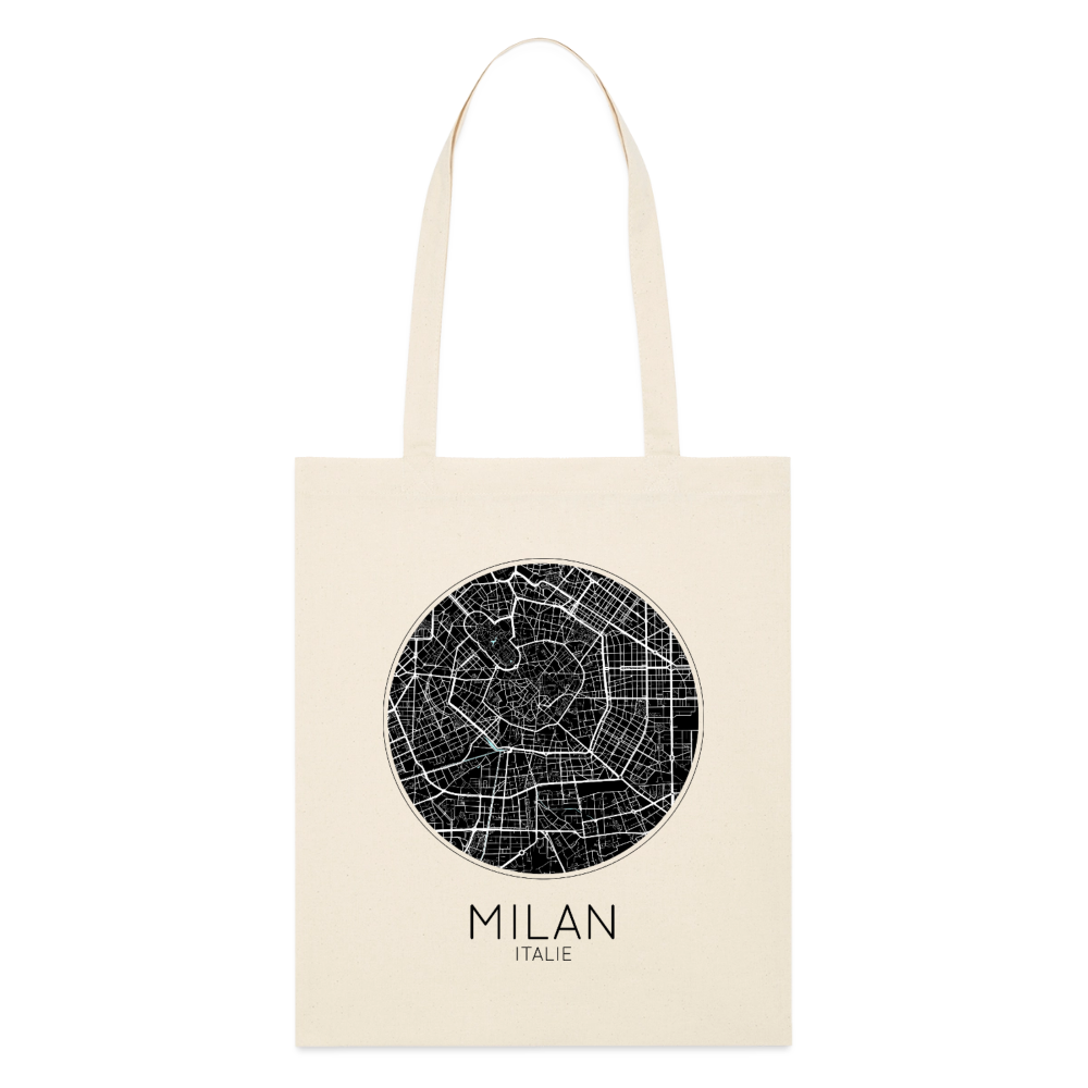 Tote Bag Milan Bio Coloris Clair – Plan de Milan - écru doux