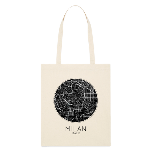Tote Bag Milan Bio Coloris Clair – Plan de Milan - écru doux