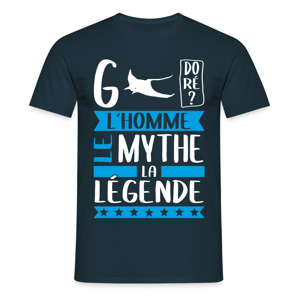T-shirt homme Jérémy rébus – L’homme, le mythe, la légende - marine