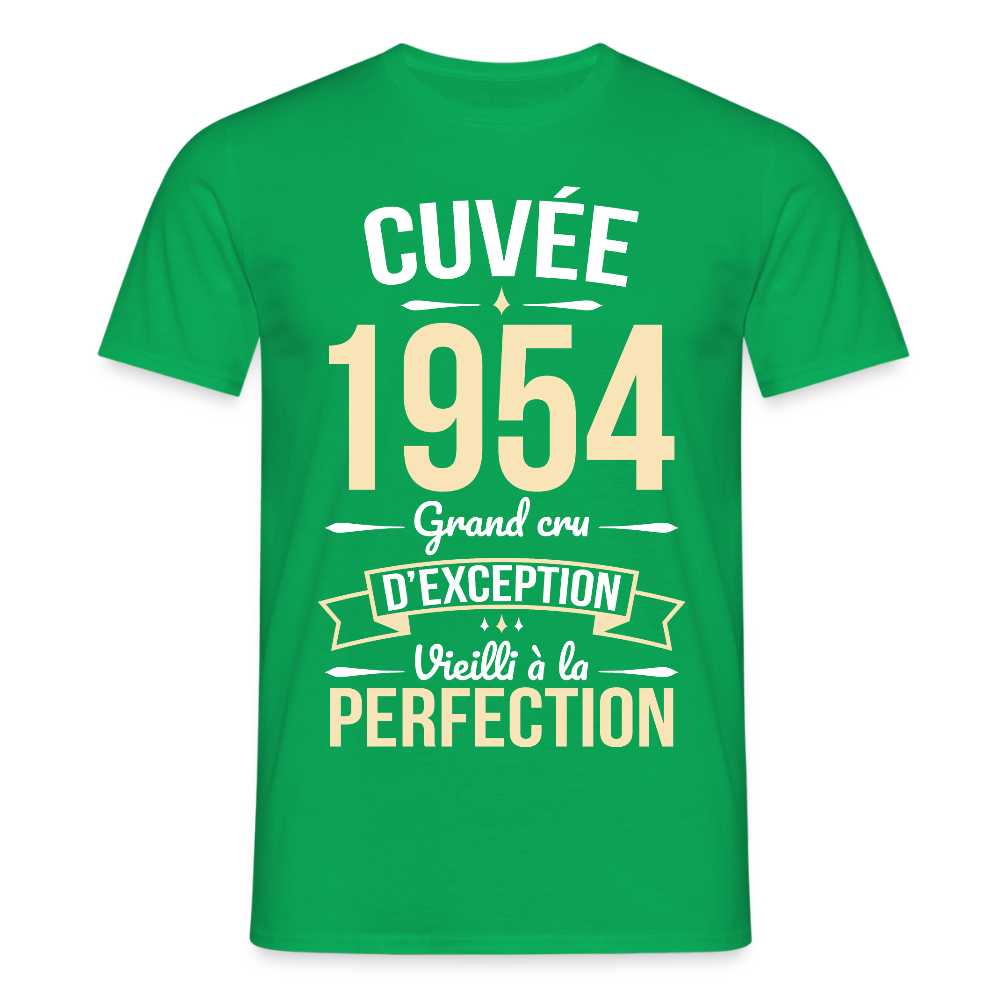 T-shirt Homme - Anniversaire 71 Ans - Cuvée 1954 - vert