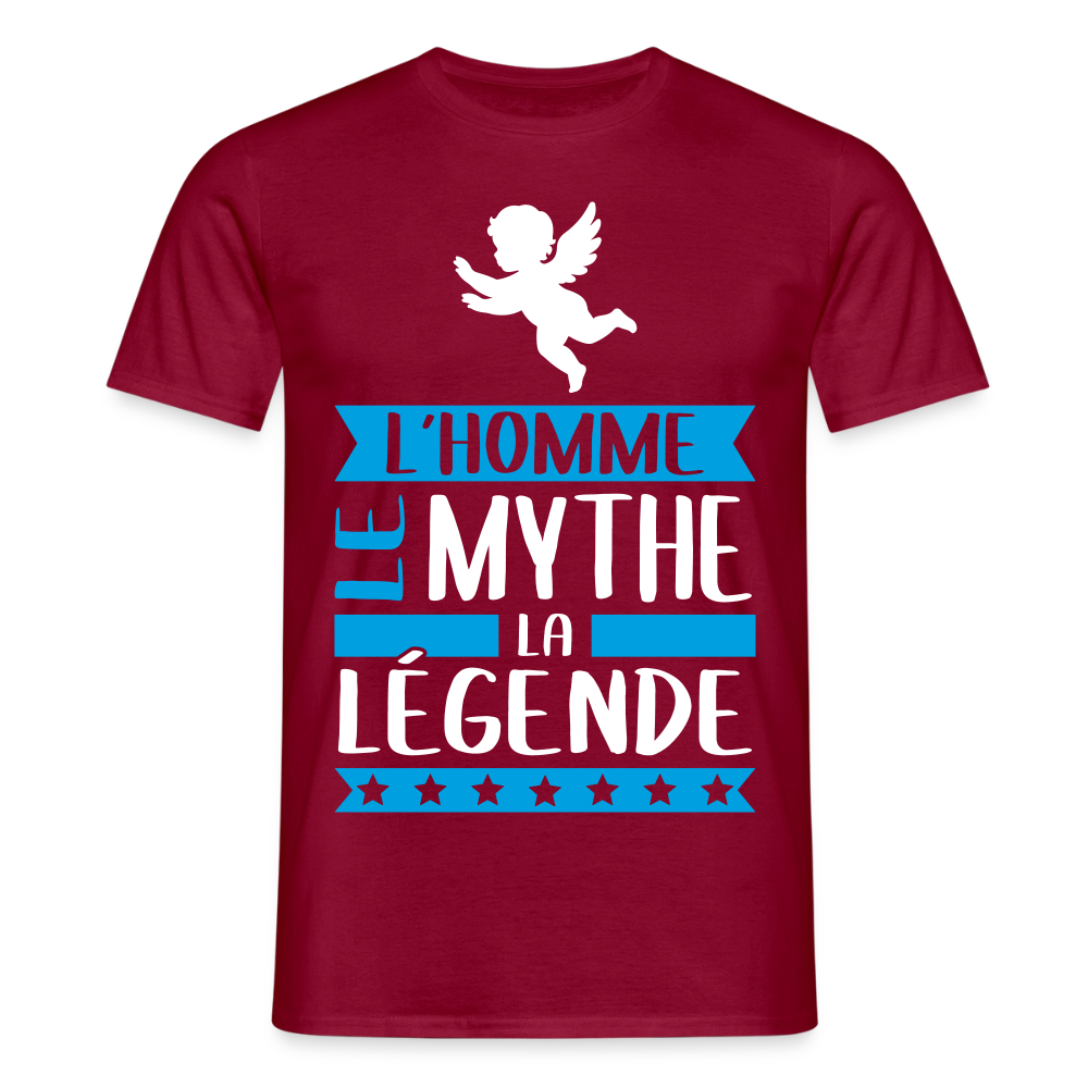 T-shirt homme Ange rébus – L’homme, le mythe, la légende - rouge brique