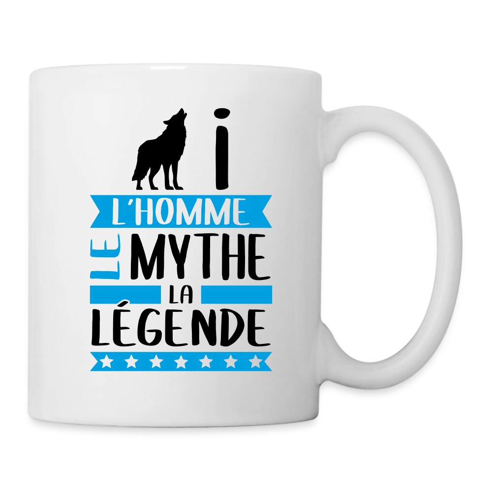 Mug blanc Louis rébus – L’homme, le mythe, la légende - blanc