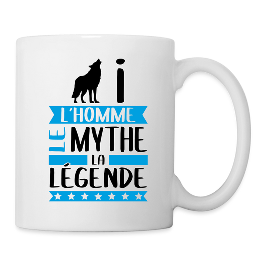 Mug blanc Louis rébus – L’homme, le mythe, la légende - blanc