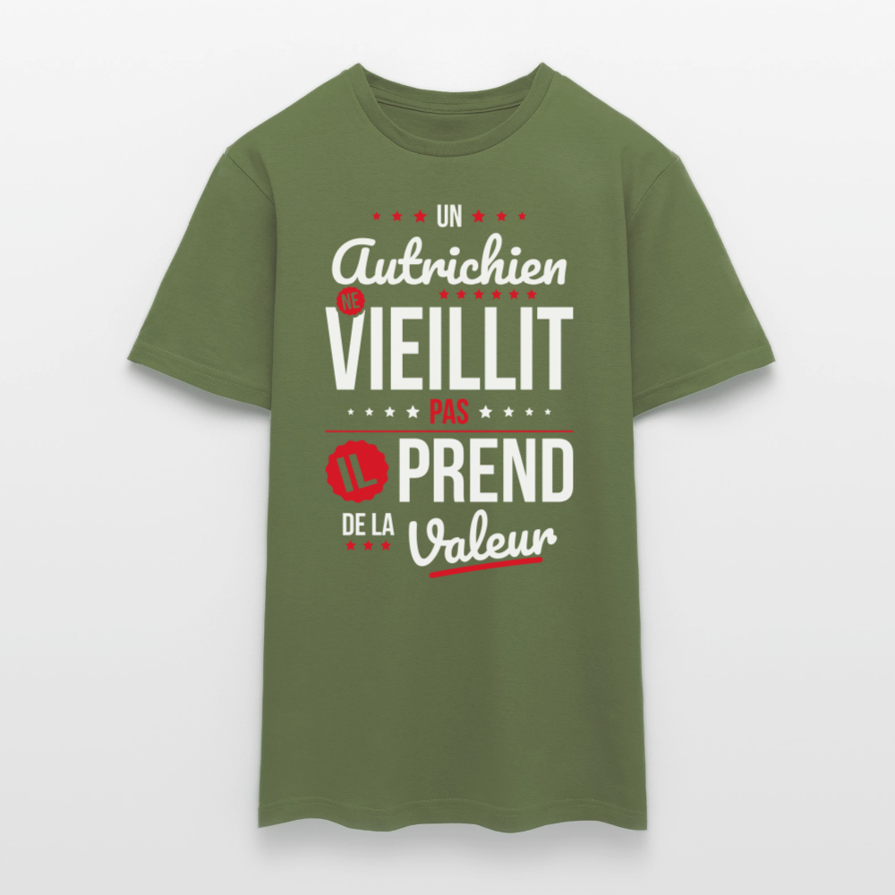 T-shirt Homme - Un Autrichien ne vieillit pas - vert militaire