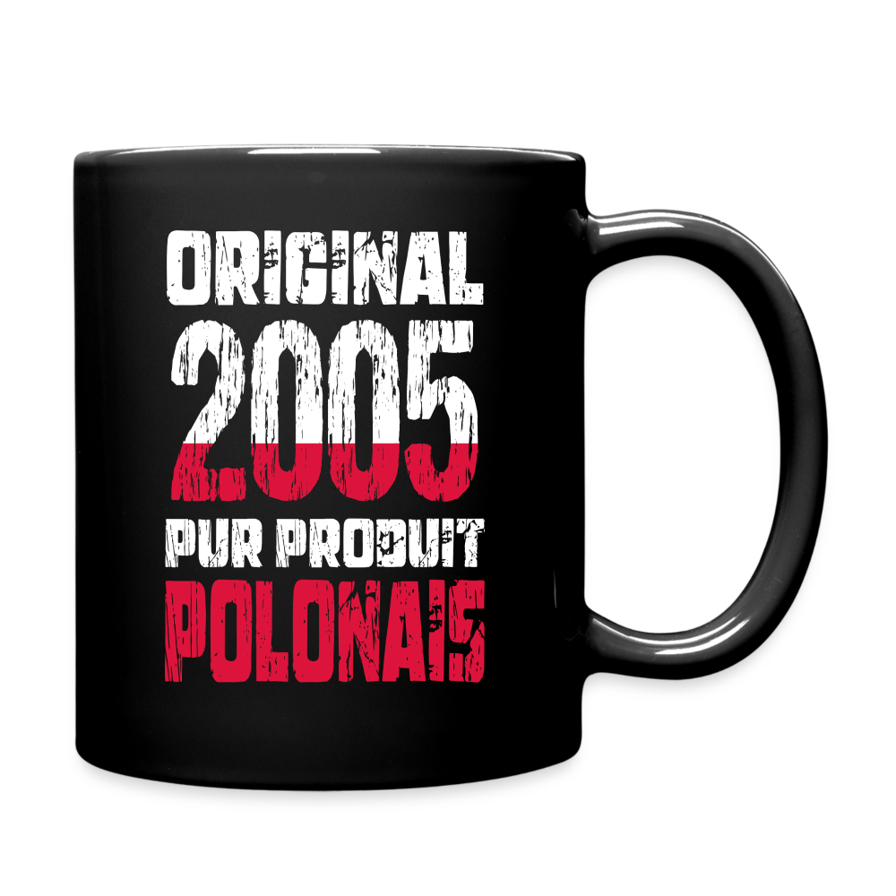 Mug uni - Anniversaire 20 Ans - Original 2005 - Pur produit Polonais - noir