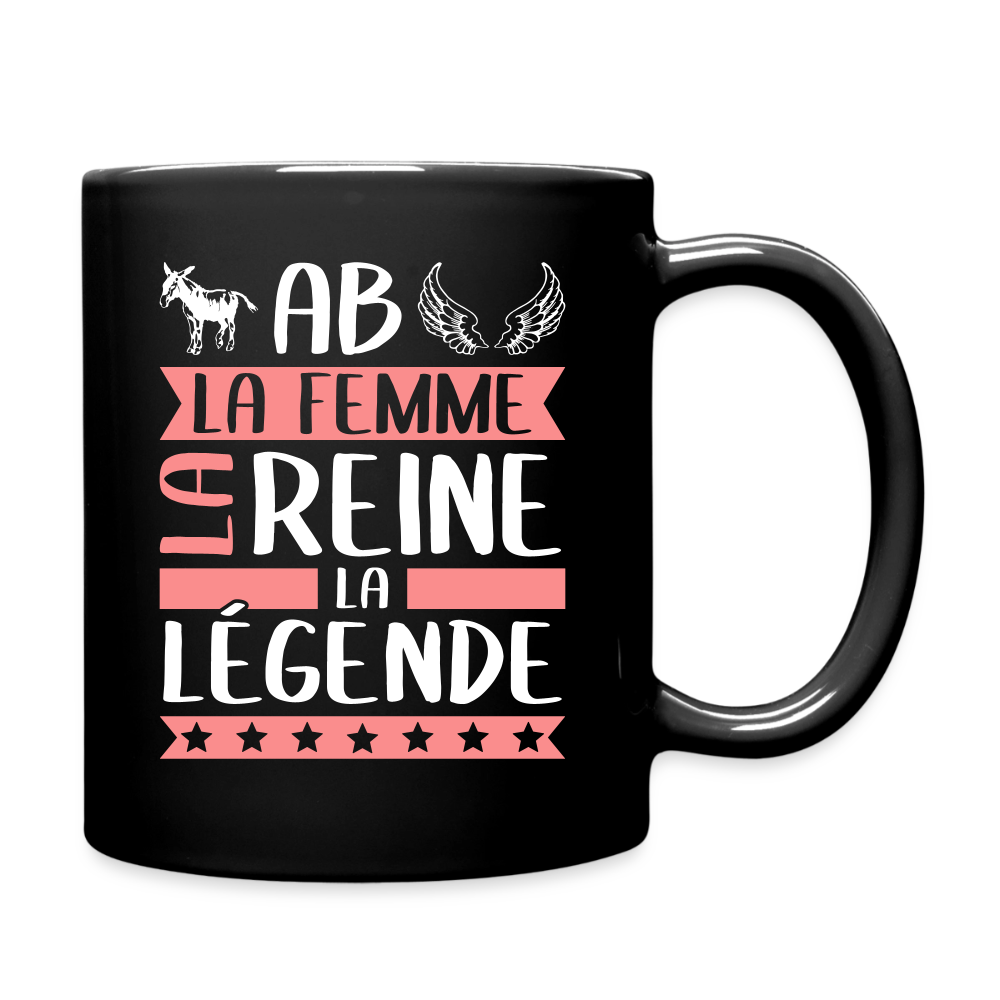 Mug uni Annabelle rébus – La femme, la reine, la légende - noir
